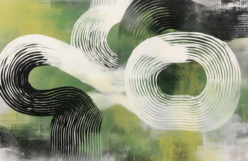 White arcs across green field