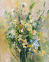 Wildflowers within pale light