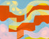 Orange bands within blue field