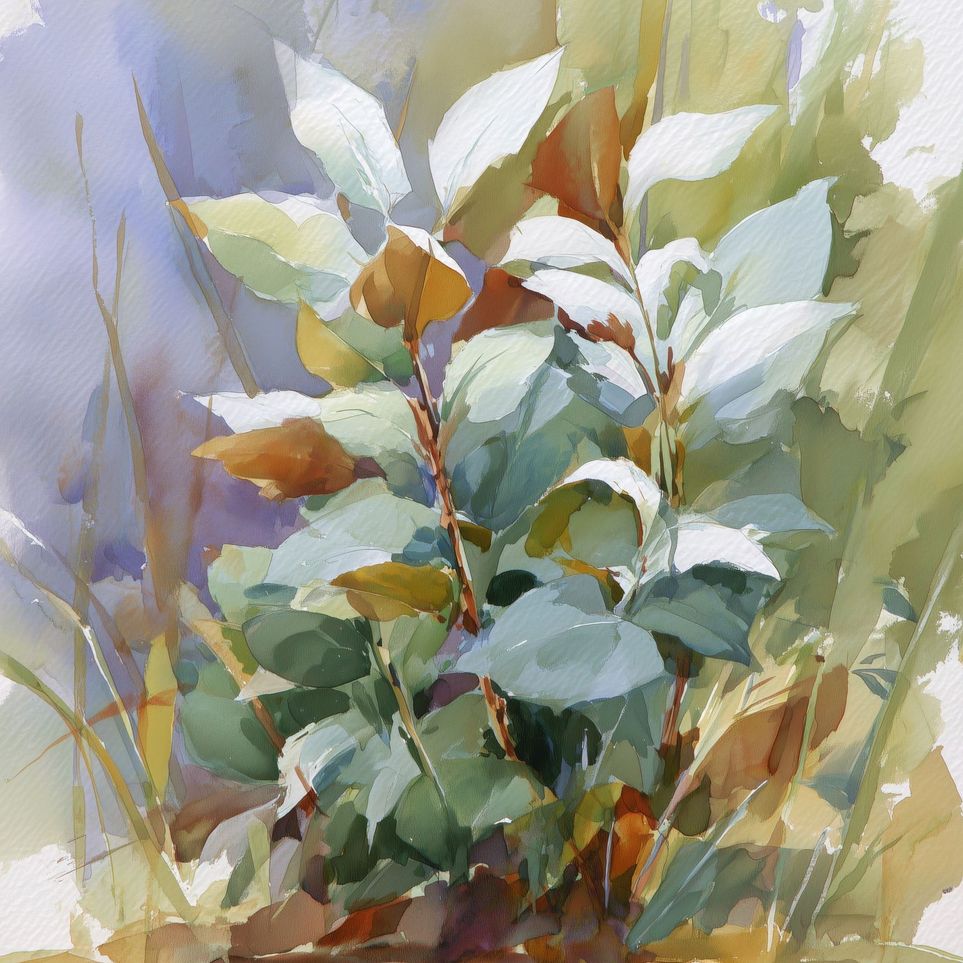 Layered Leaves in Soft Light