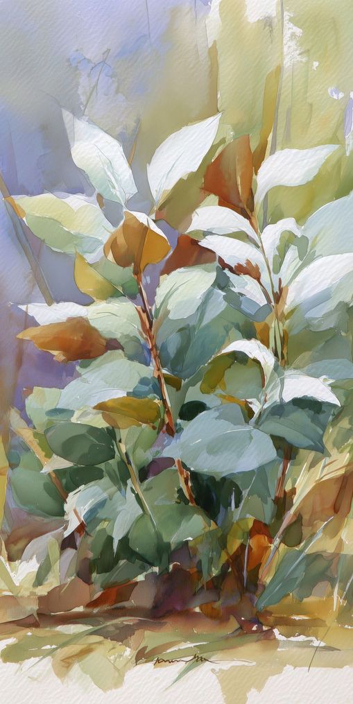 Layered Leaves in Soft Light
