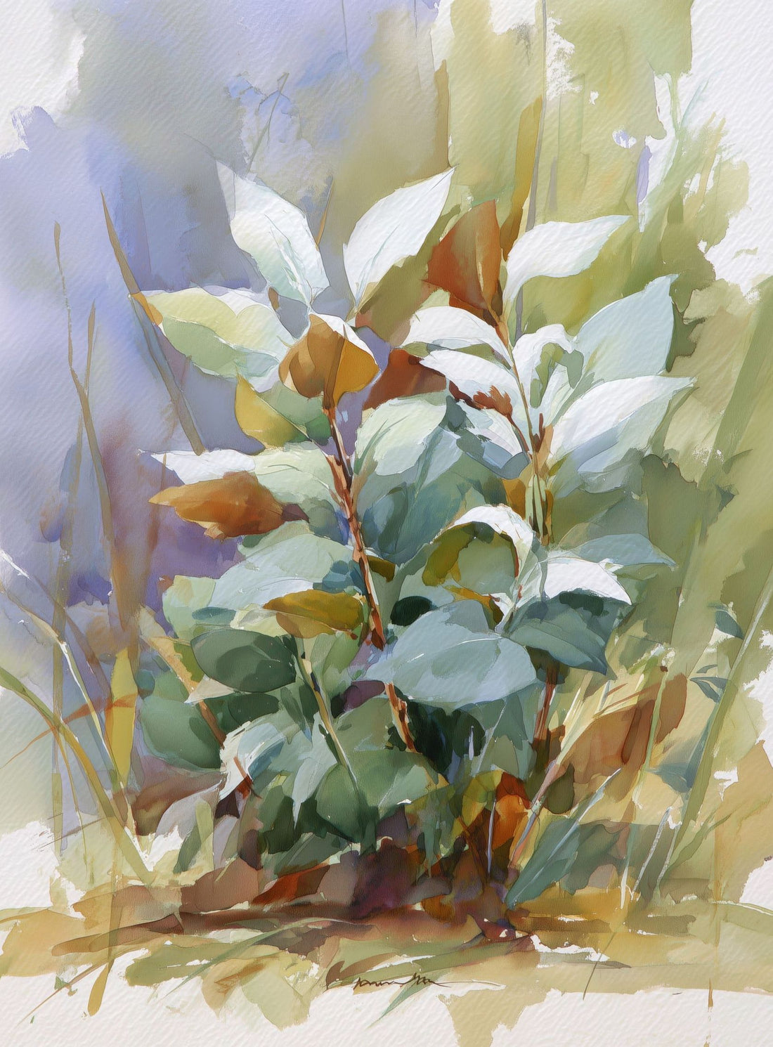 Layered Leaves in Soft Light