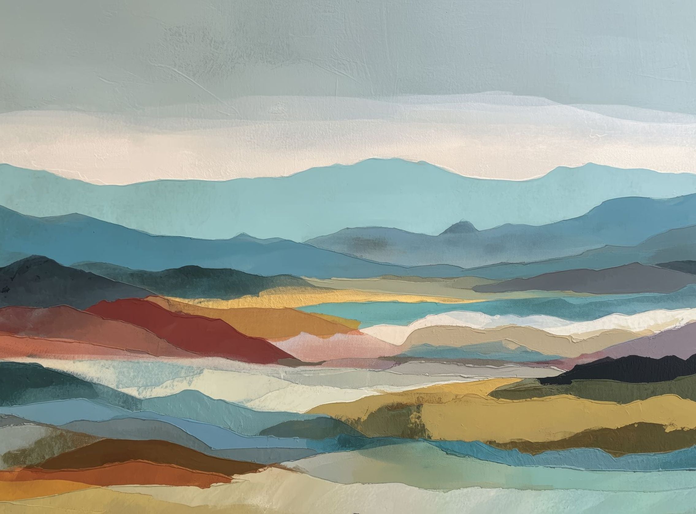 Layered Hills in Cool Bands