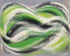 Green bands under white spray
