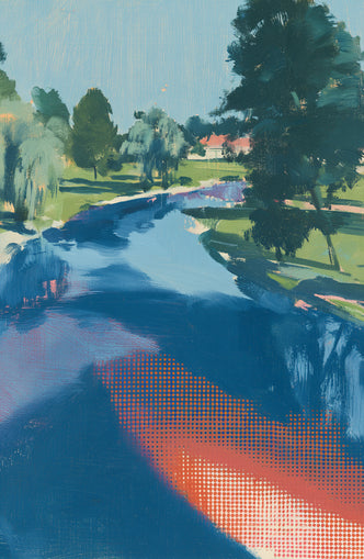 The orange net in water