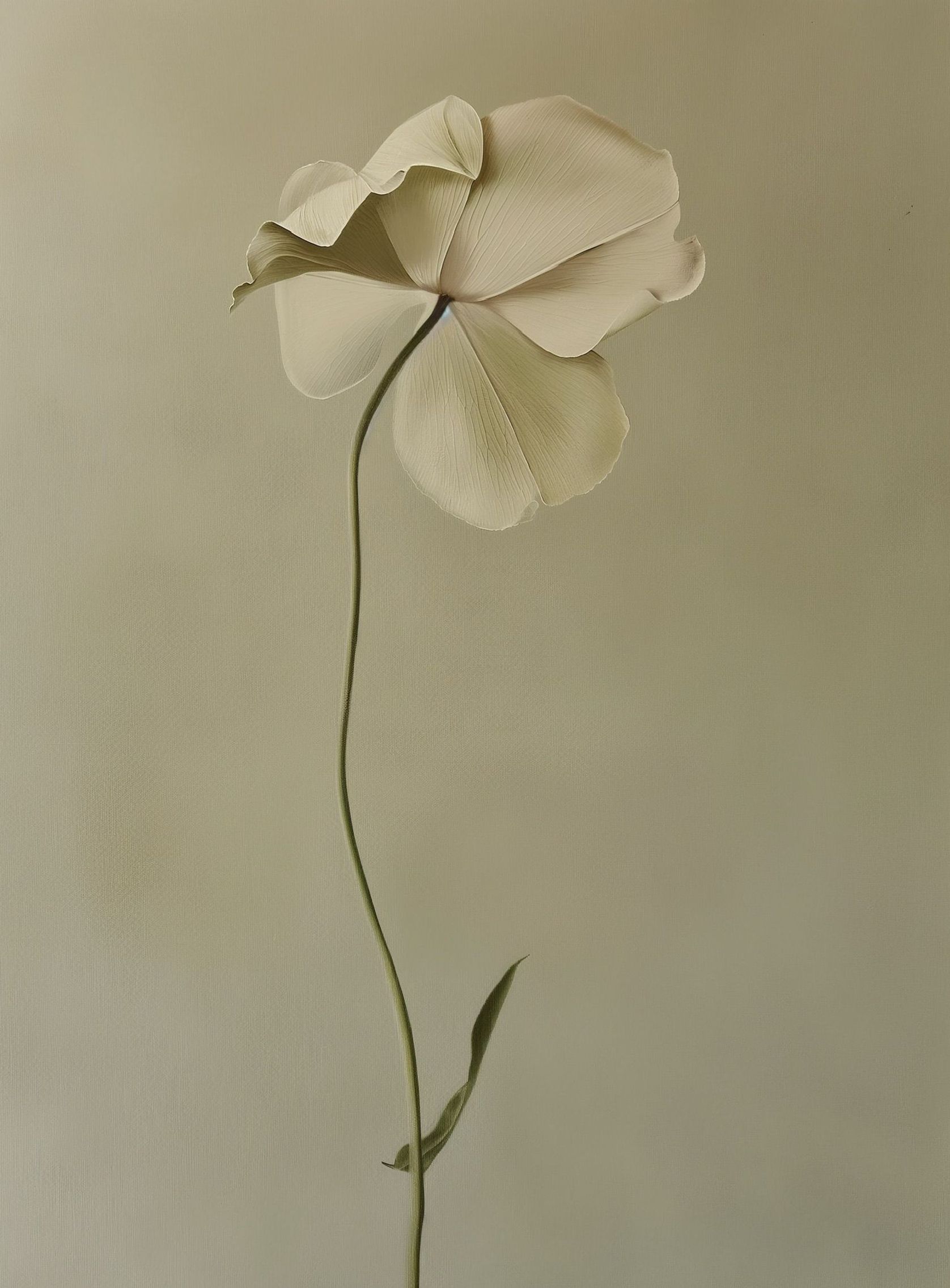 One flower leaning into quiet