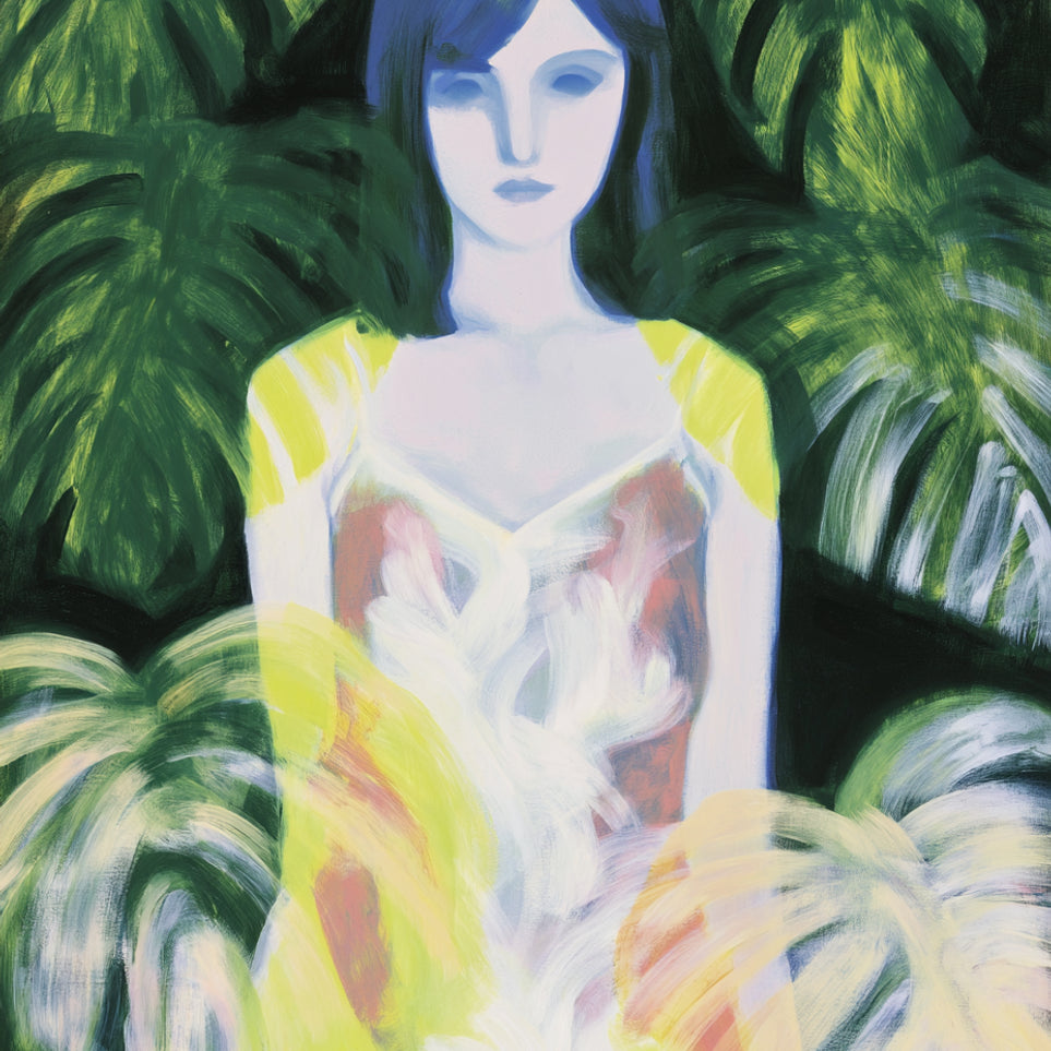 Yellow sleeves in green shade