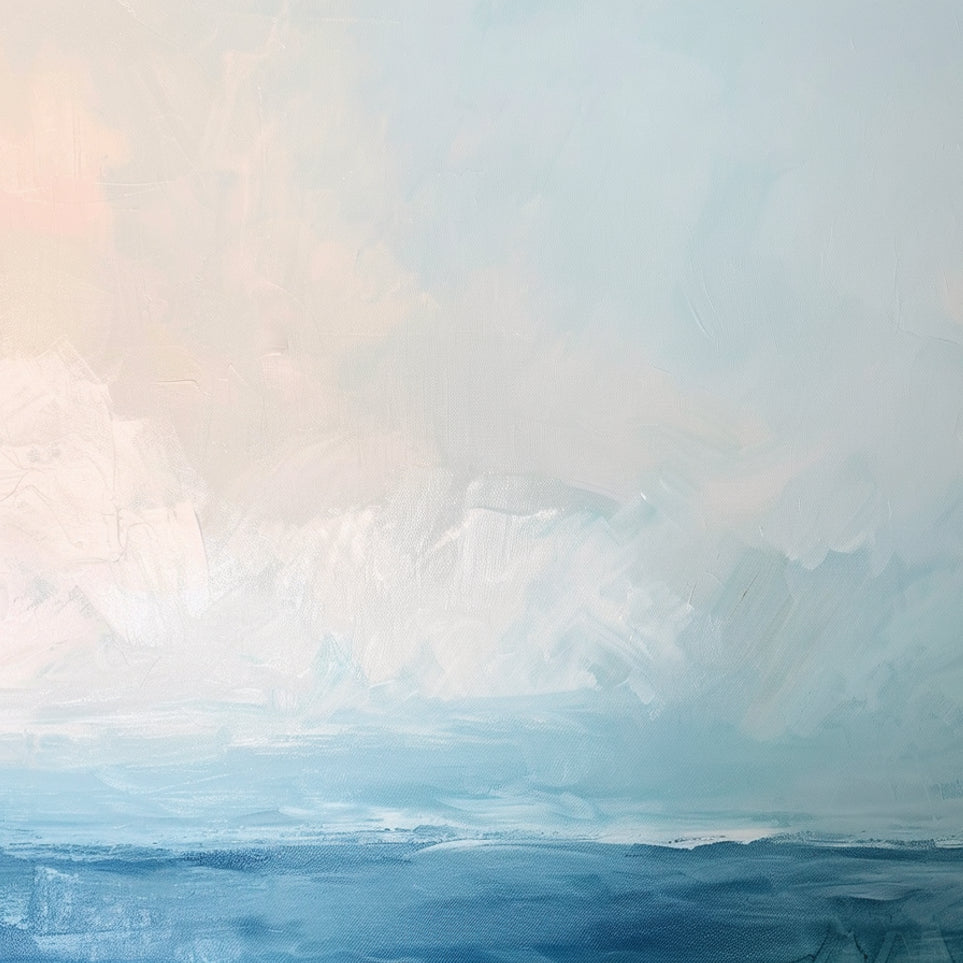Quiet sea under pale sky