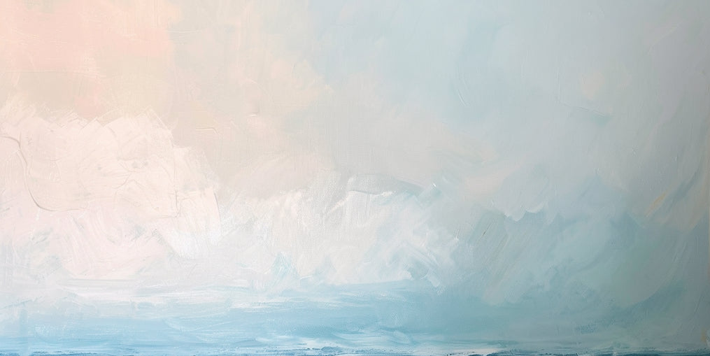 Quiet sea under pale sky