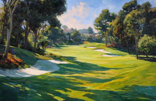 Ocean Haze Over Fairways