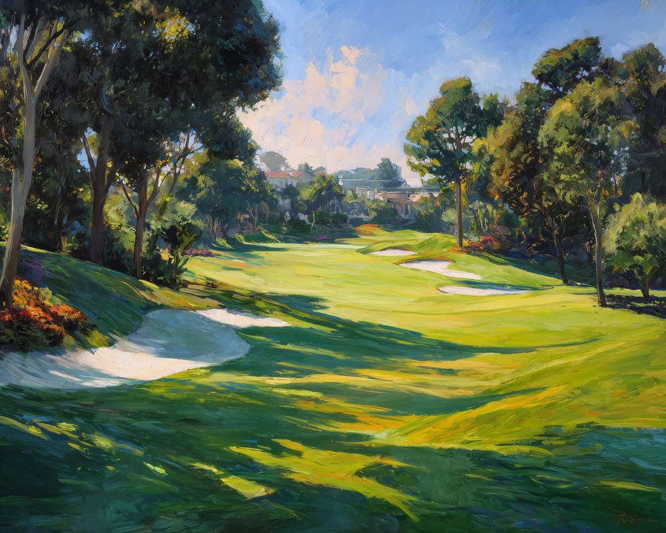 Ocean Haze Over Fairways