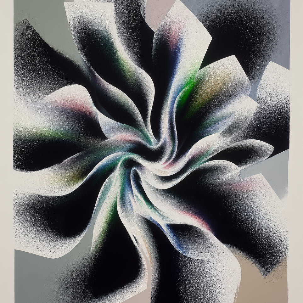 Spiral fold within pale blocks