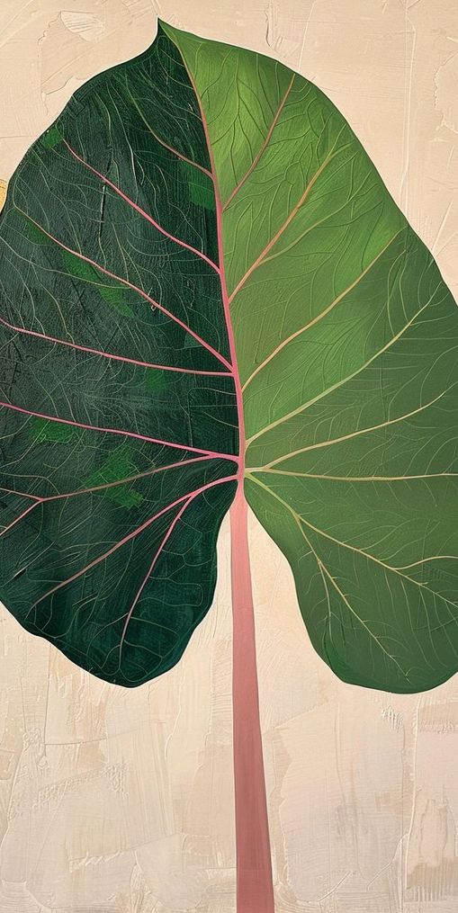 Split green leaf portrait