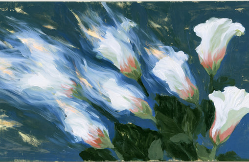 Blue wind through white lilies