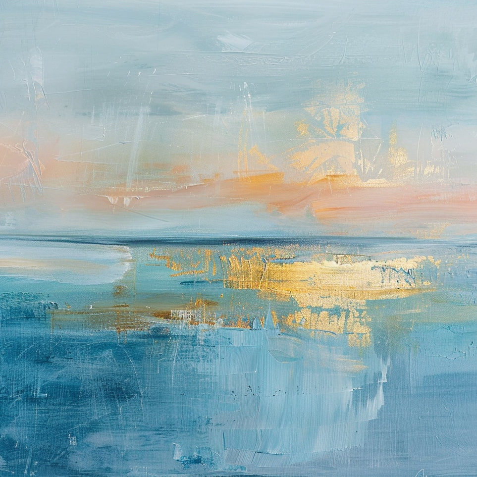 Gold light on quiet water
