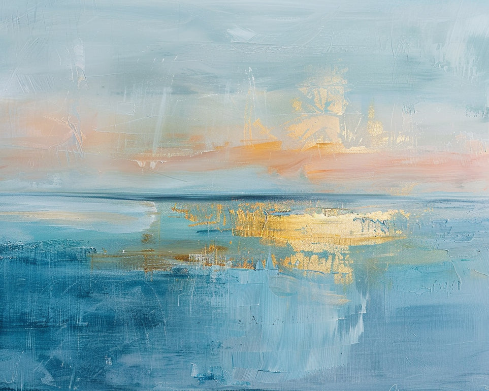 Gold light on quiet water