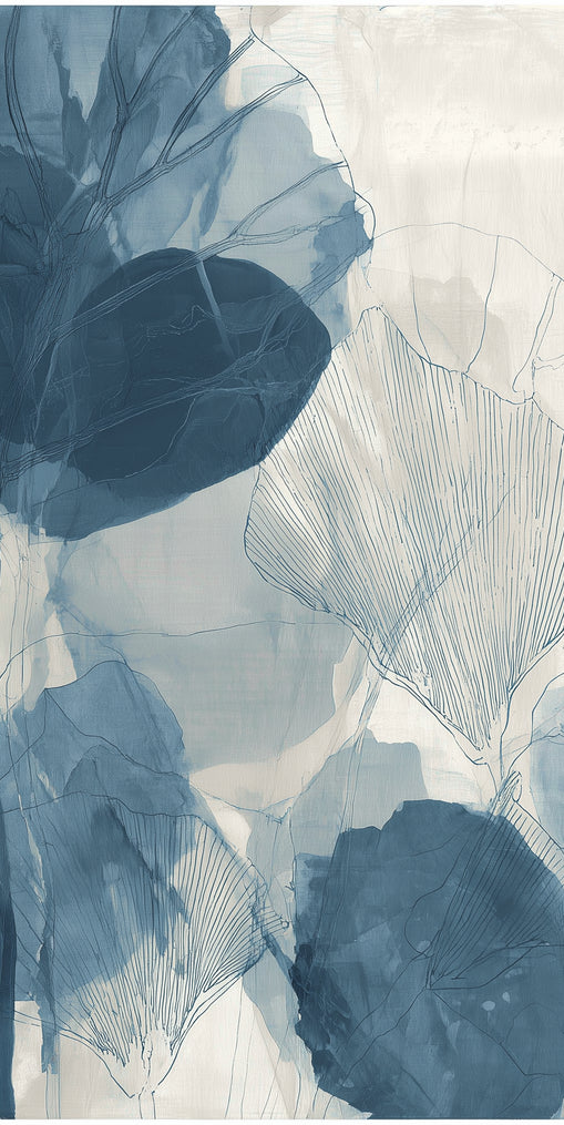 Indigo leaves on paper