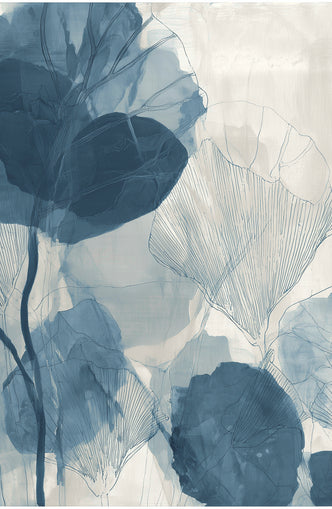 Indigo leaves on paper