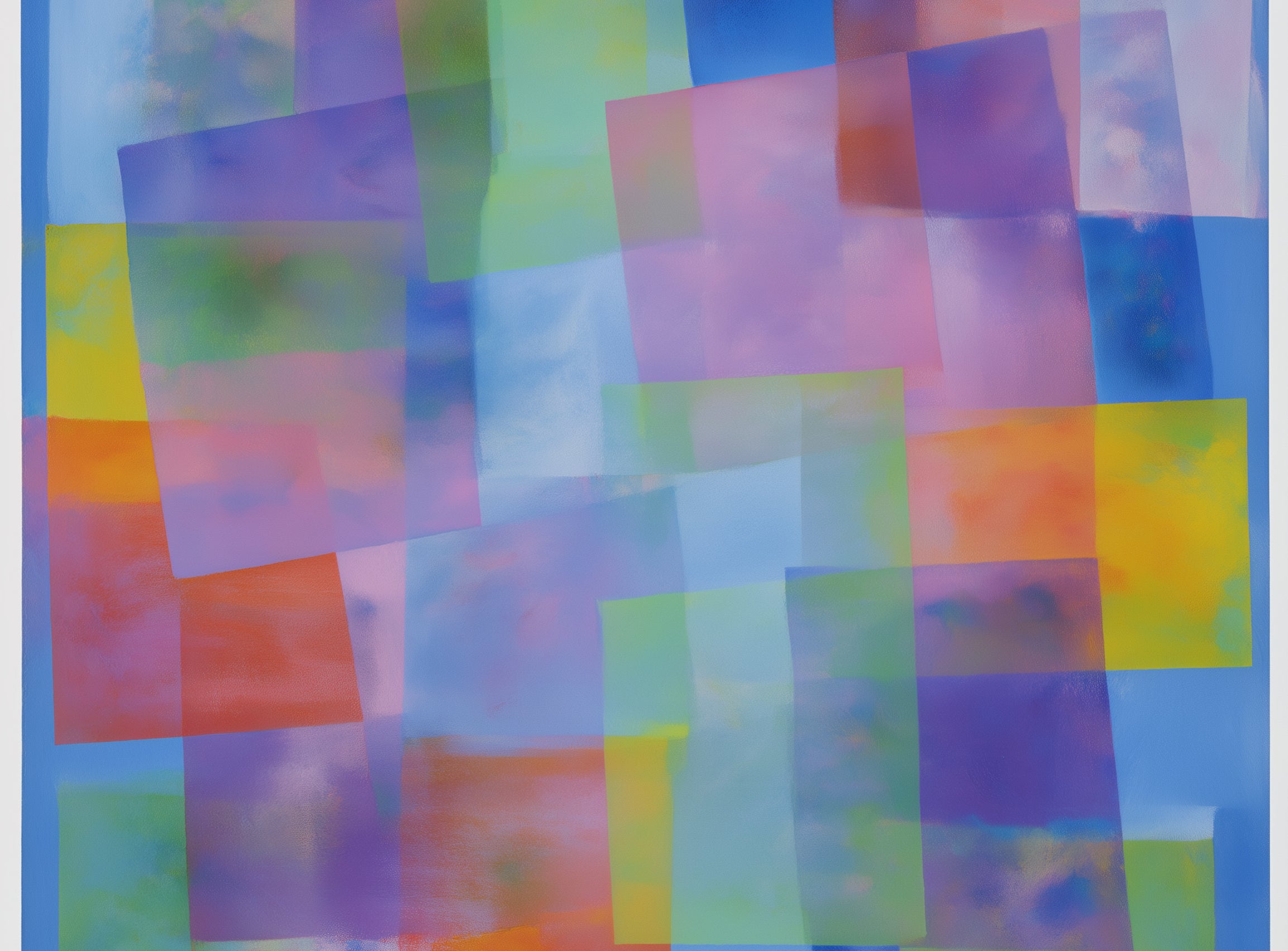 Blue field under shifting pastels
