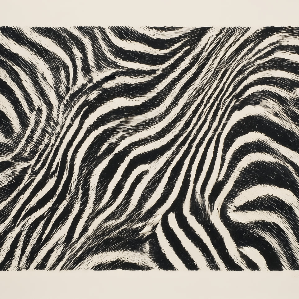 Zebra stripes across the frame