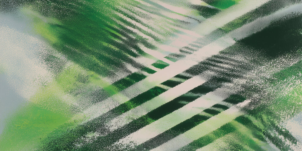 White X across green field