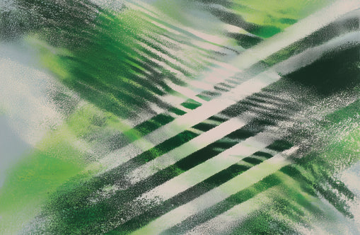 White X across green field
