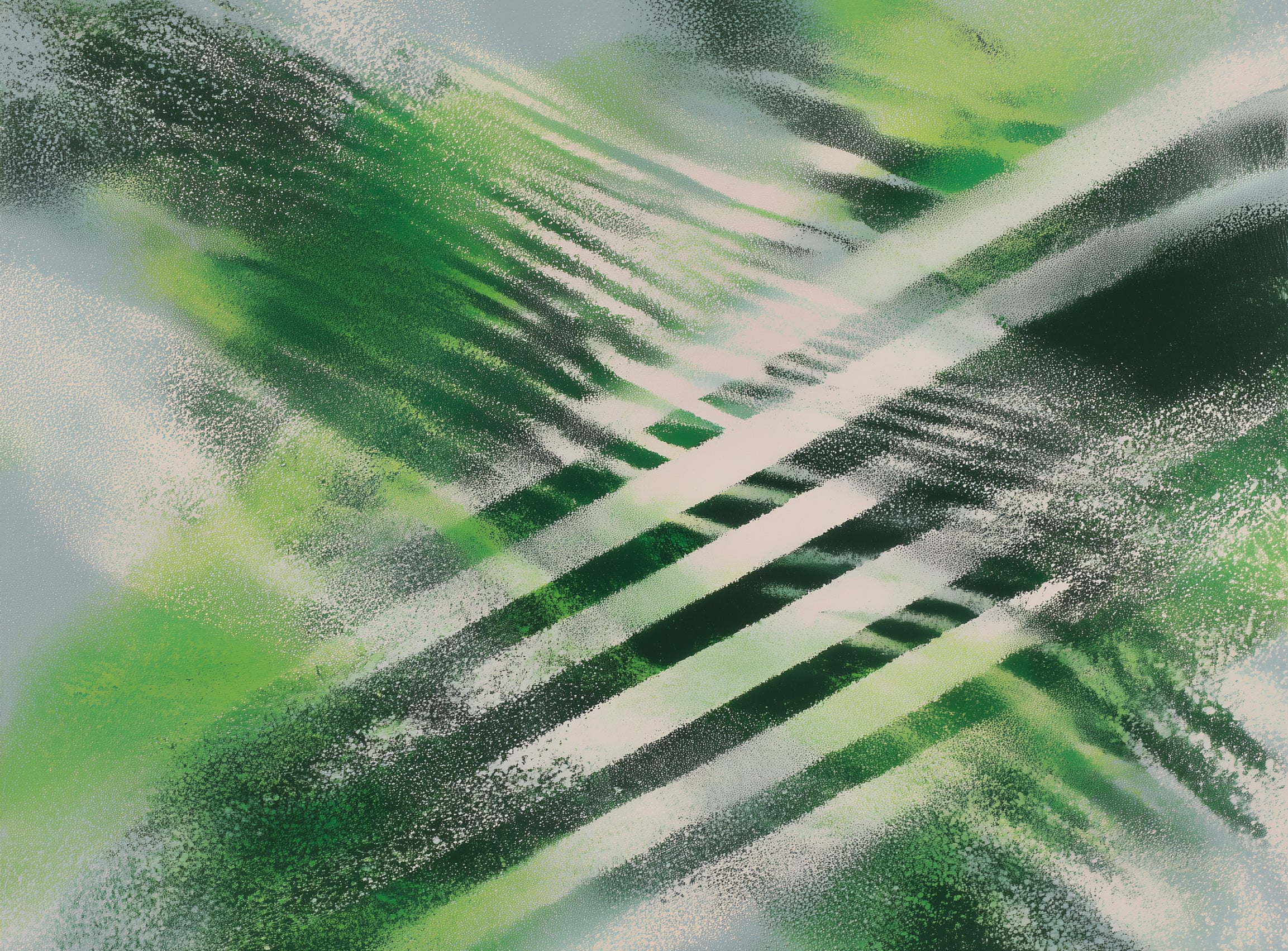White X across green field