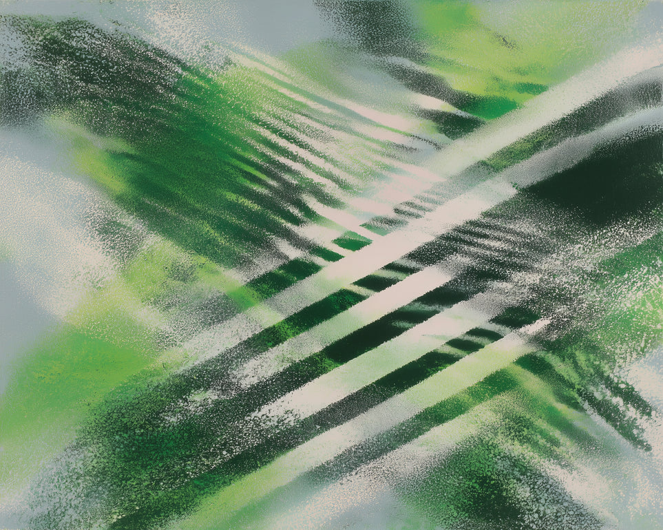 White X across green field