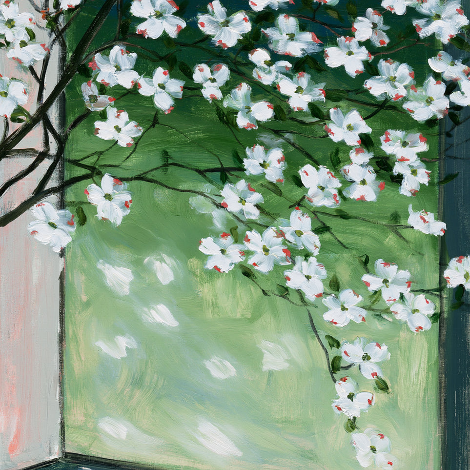 Blossoms at the windowpane