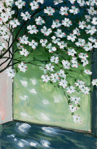 Blossoms at the windowpane