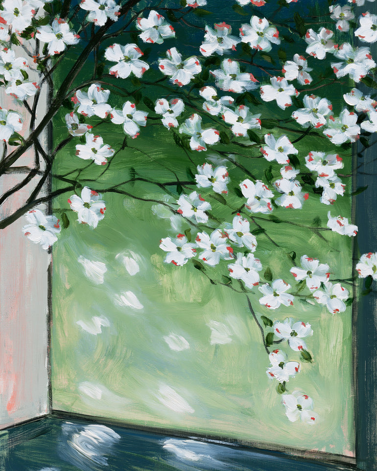 Blossoms at the windowpane