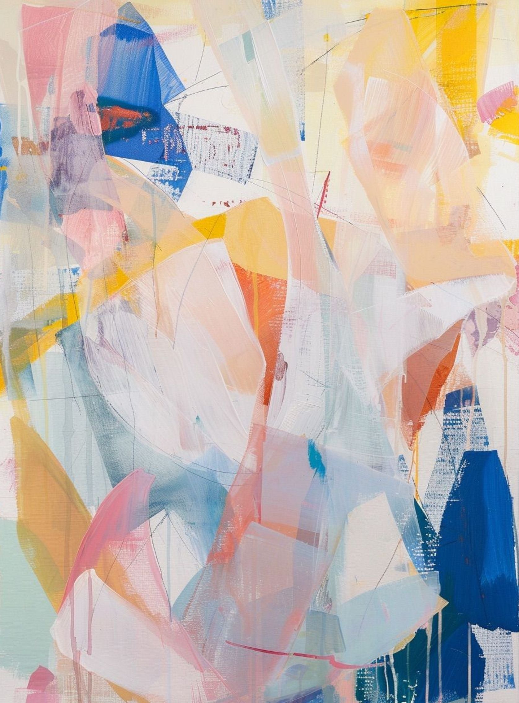 Translucent layers on canvas