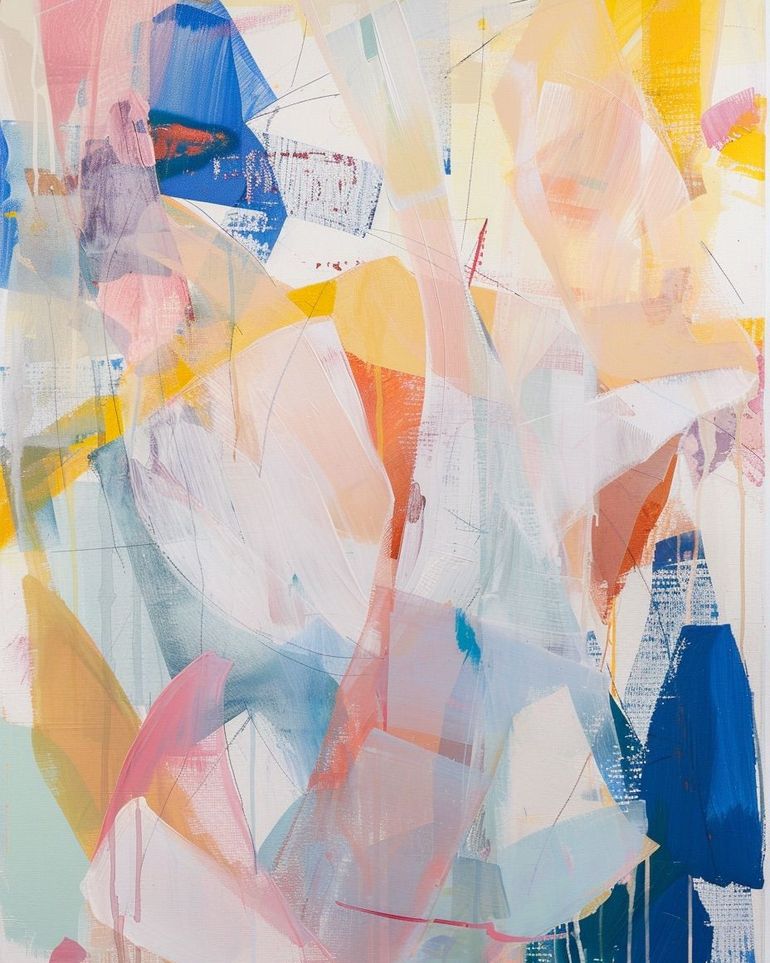 Translucent layers on canvas