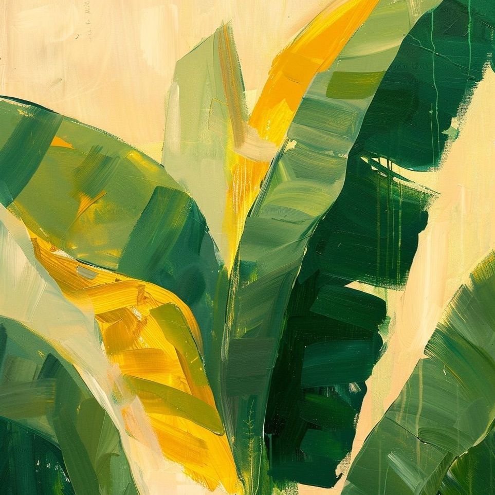 Yellow breaks through green leaves