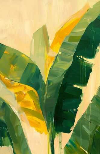 Yellow breaks through green leaves