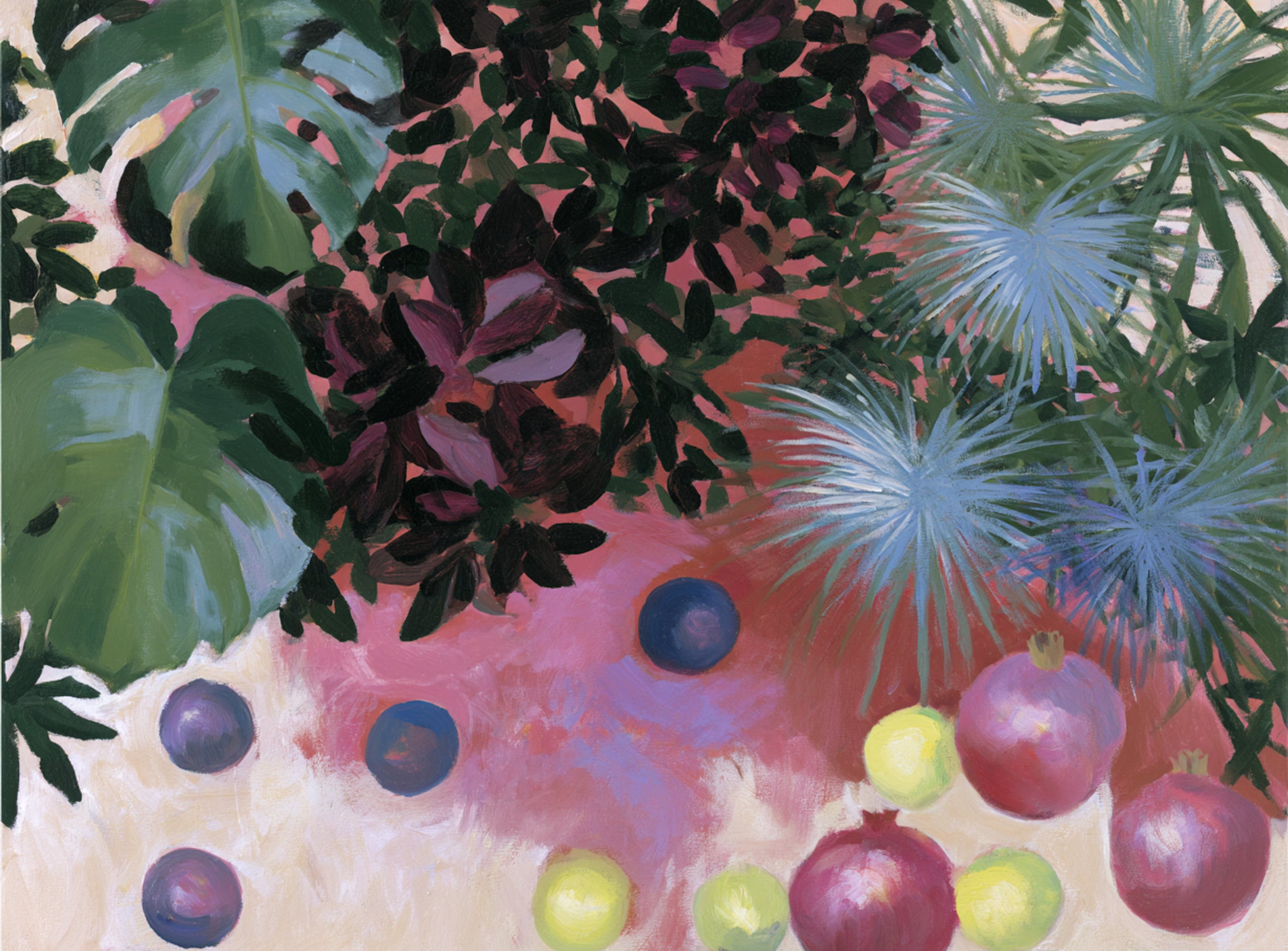 Fruit under heavy leaves