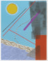 Yellow disc and crossed lines