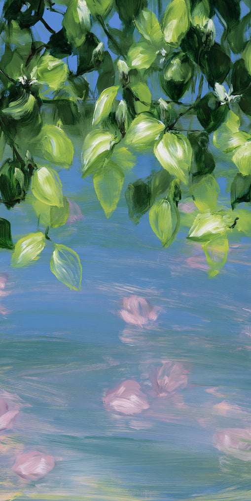 Petals under the leaves