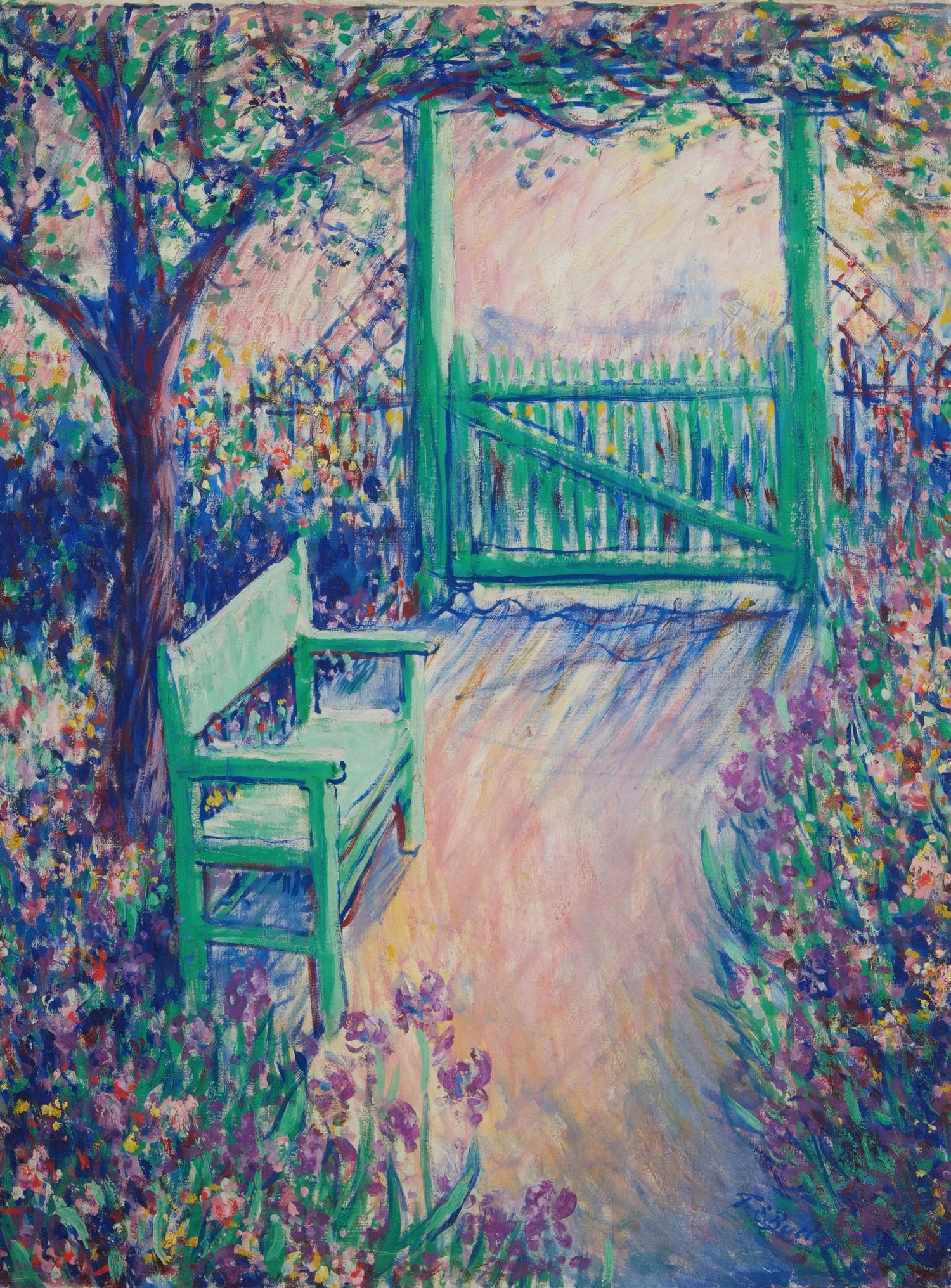 Green chair within the porch