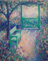 Green chair within the porch