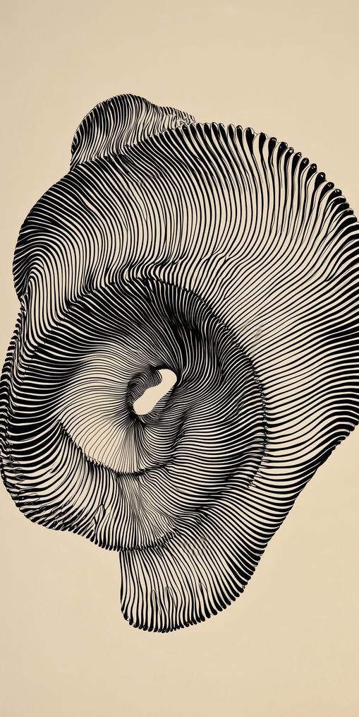 A hollow within black lines