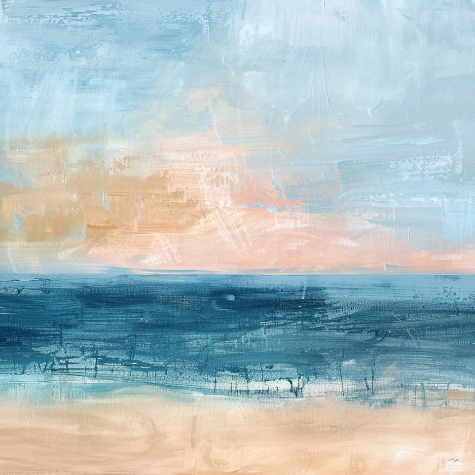 Dark water under pale sky