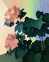 Roses against a pastel sky