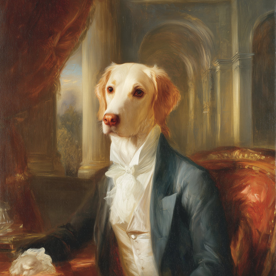 A dog in formal wear