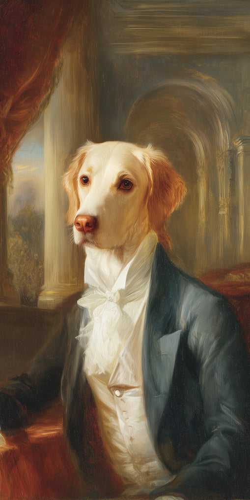 A dog in formal wear