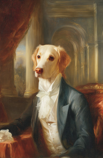 A dog in formal wear