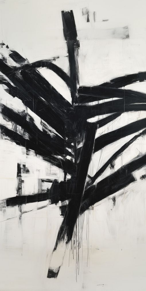 Black mass across white field