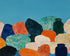 Stones beneath a blue field