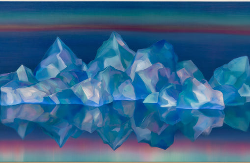 Icebergs in banded twilight