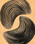 Black spiral on tan ground
